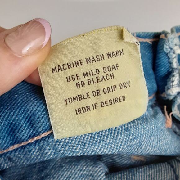 Vintage French Toast Patchwork Denim Belt Loop Stacked Jeans Kids 4S Custom Rare - Picture 7 of 14